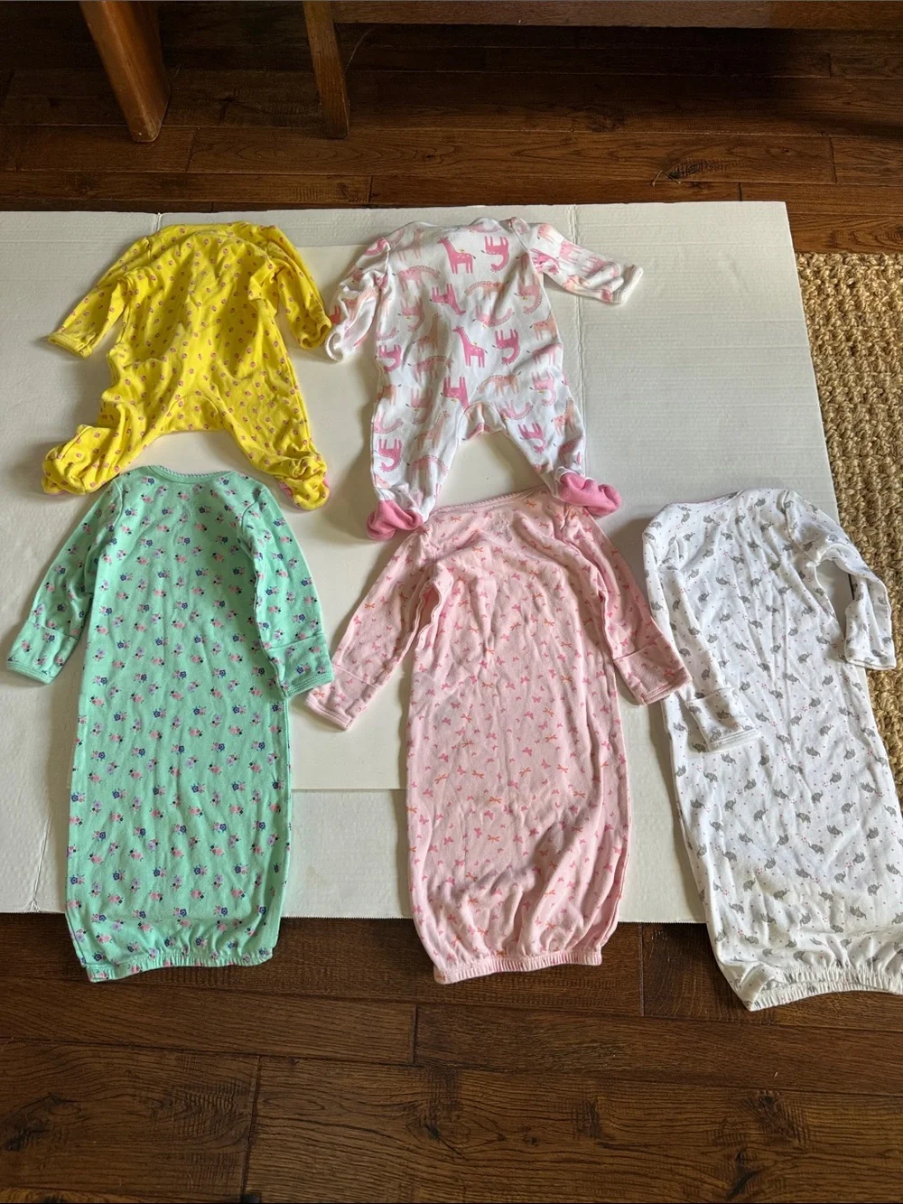 Infants assorted Sleep Gowns and Sleep Sacks - Yellow, Pink, Mint, White NWOT
